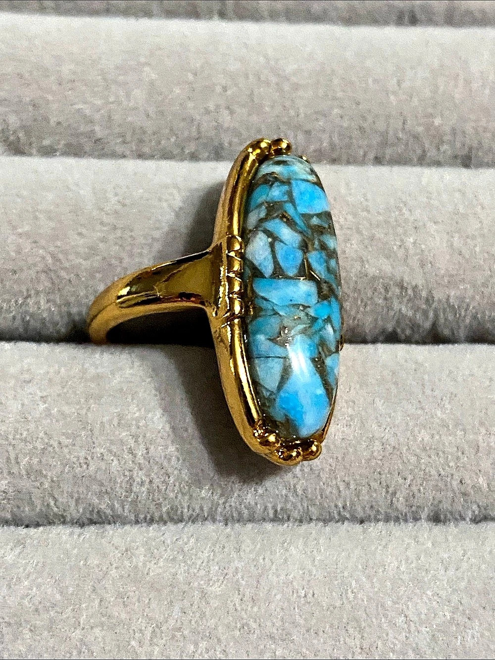 Turquoise Statement Ring - Picture 4 of 5